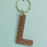 Glitter Letter Keychain