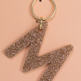 Glitter Letter Keychain