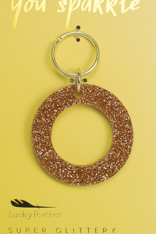Glitter Letter Keychain