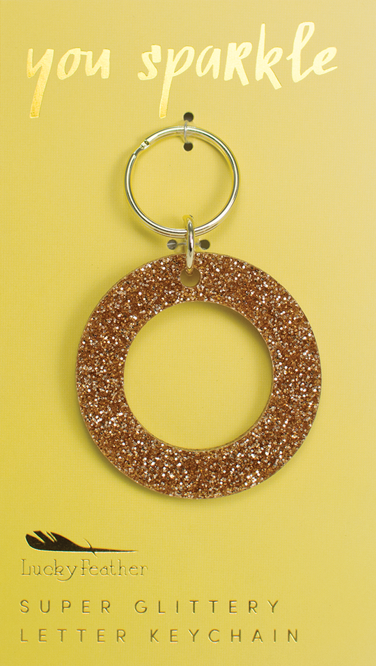 Glitter Letter Keychain