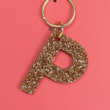 Glitter Letter Keychain