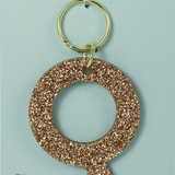Glitter Letter Keychain