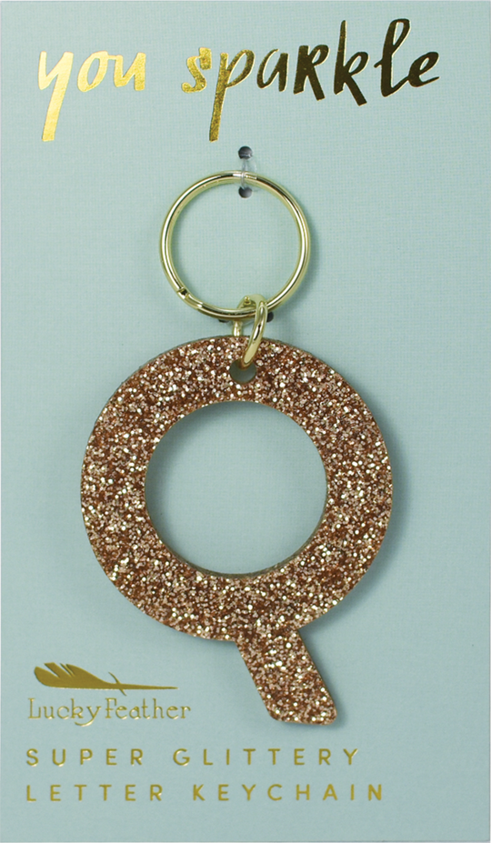 Glitter Letter Keychain