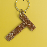 Glitter Letter Keychain