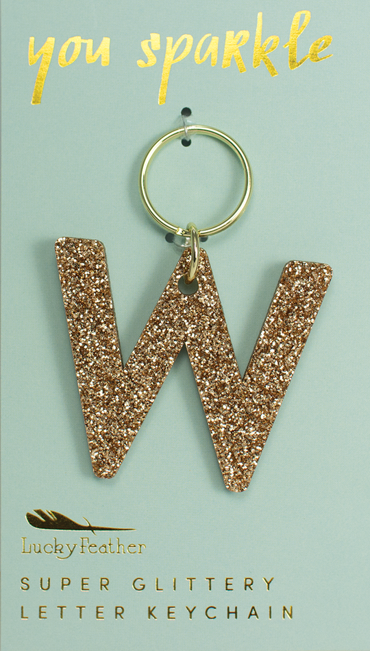 Glitter Letter Keychain