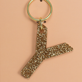 Glitter Letter Keychain