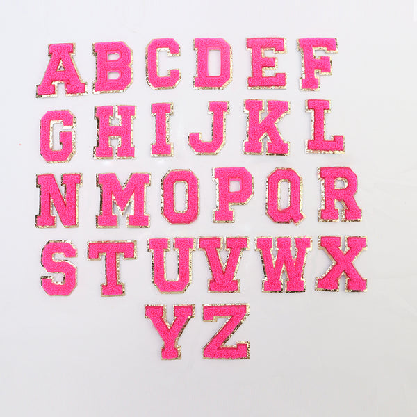 Hot Pink Letter Patch