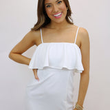 Show Me Off Ruffled Mini Dress, White