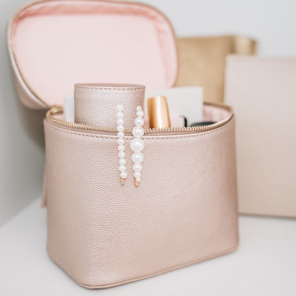 Mini Makeup Bag, Rose Gold