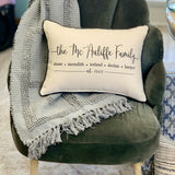 Family Names Est. Pillow - Custom