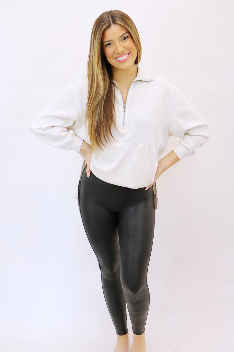 Faux Leather Leggings - Black – Sabi Boutique