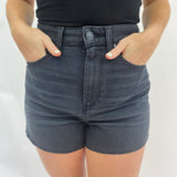 Allure Short Raw Hem, Black Willow