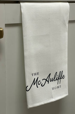 Family Name Tea Towel, Custom