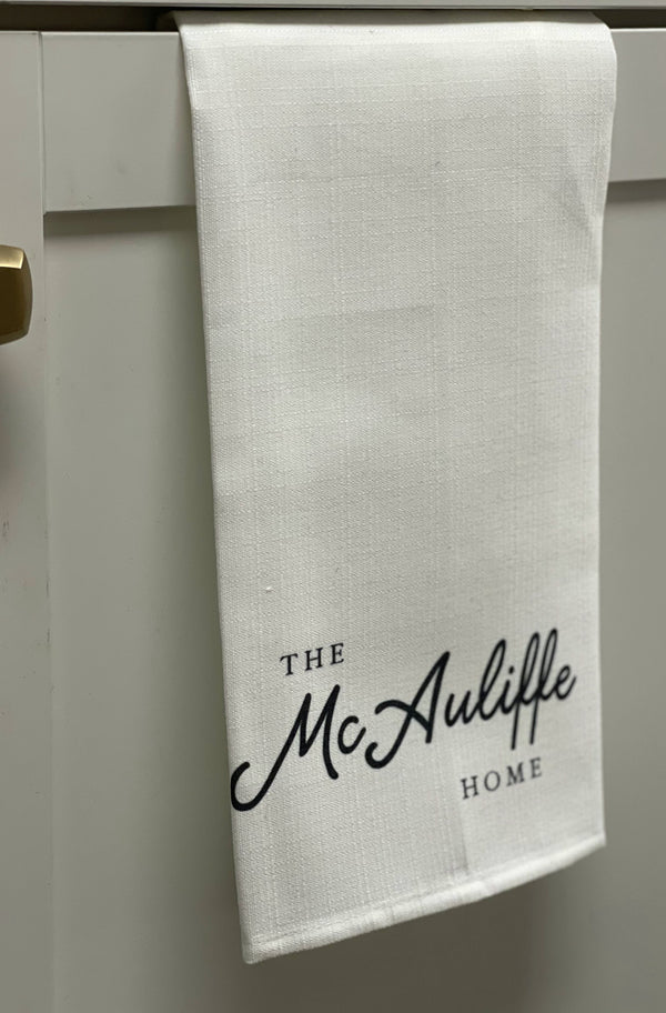 Family Name Tea Towel, Custom