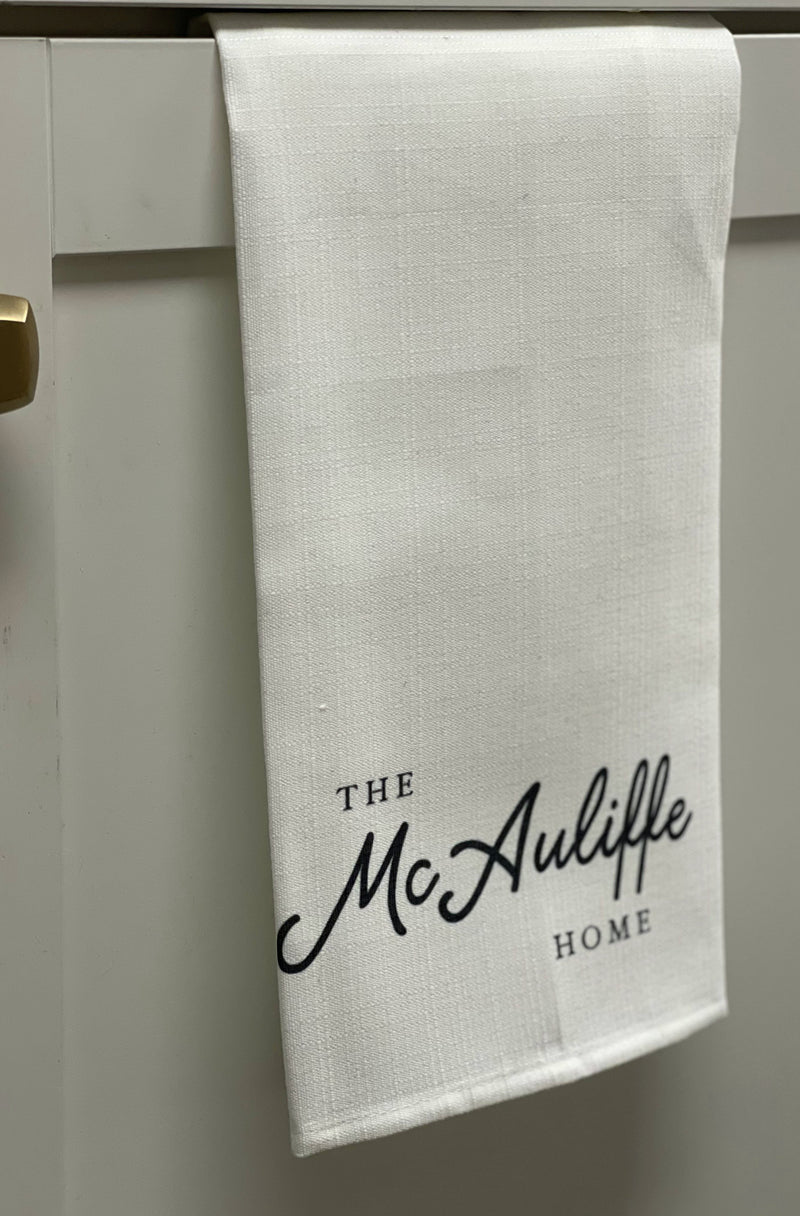 Family Name Tea Towel, Custom
