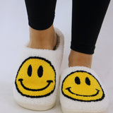 Smiley Face Slipper, Yellow/White