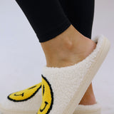 Smiley Face Slipper, Yellow/White