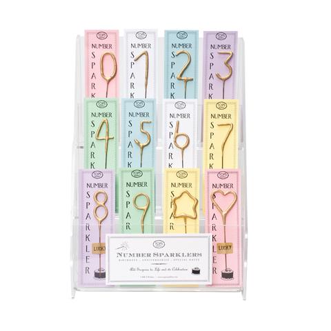 Mini Gold Number Sparkler Wand