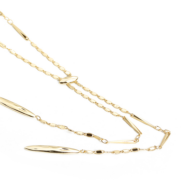 Just Dance Lariat Necklace in Gold