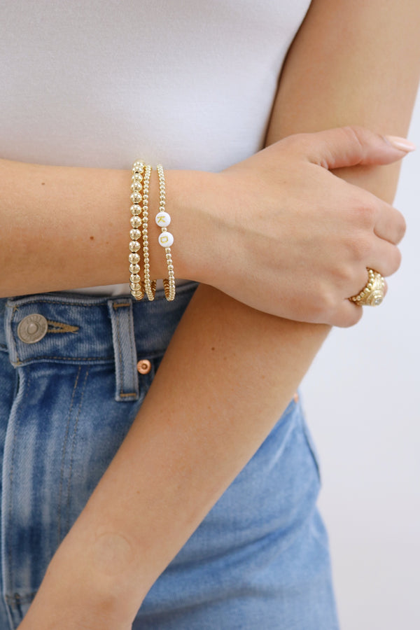 Sorority Gold Letter Bracelet