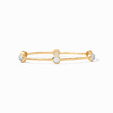 Milano Luxe Bangle - Iridescent Chalcedony Blue