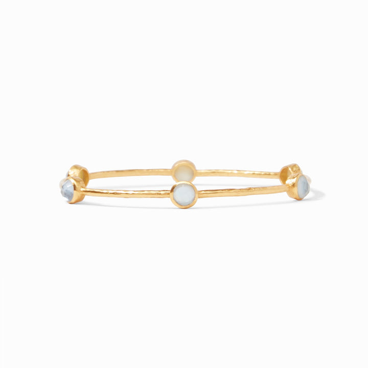Milano Luxe Bangle - Iridescent Chalcedony Blue