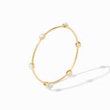 Milano Luxe Bangle - Iridescent Chalcedony Blue