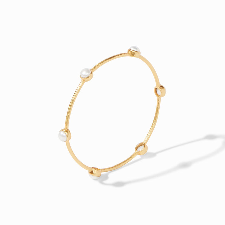Milano Luxe Bangle - Iridescent Chalcedony Blue