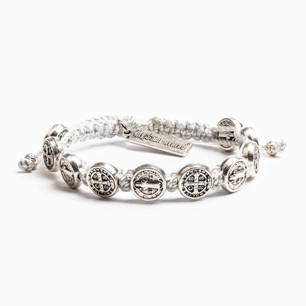 Benedictine Blessing Bracelet, Metallic Silver