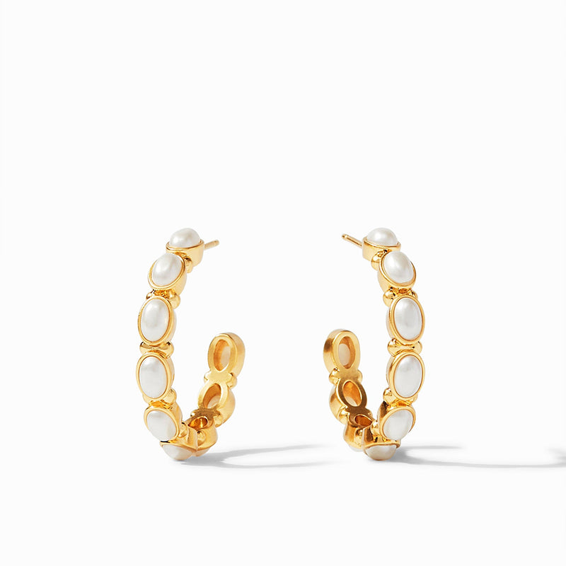 Mykonos Hoop, Pearl - Medium