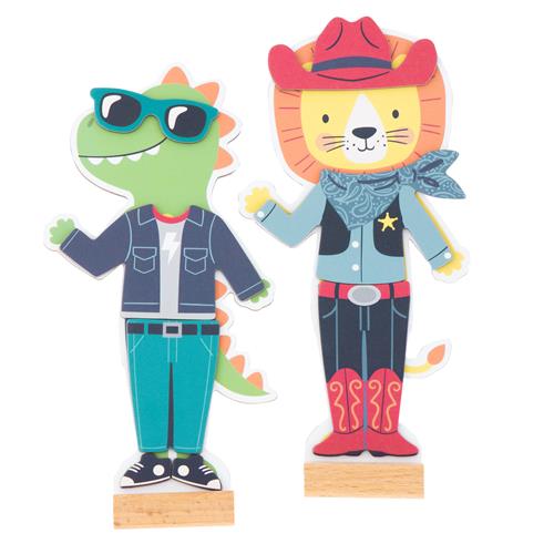 Magnetic Dress Up Box Set, Dino & Lion