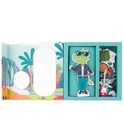 Magnetic Dress Up Box Set, Dino & Lion