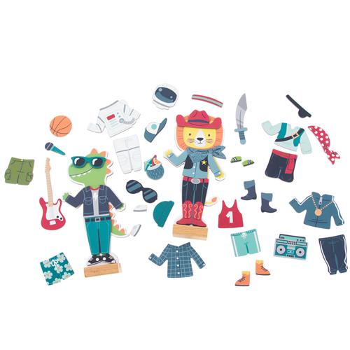 Magnetic Dress Up Box Set, Dino & Lion