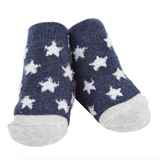 Navy Star Baby Socks