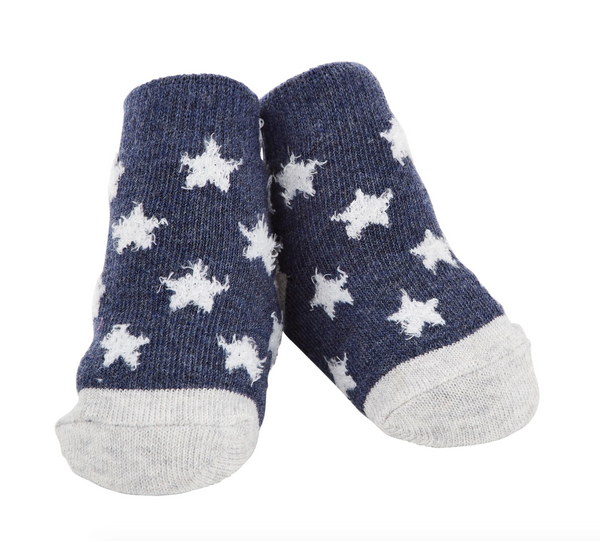 Navy Star Baby Socks