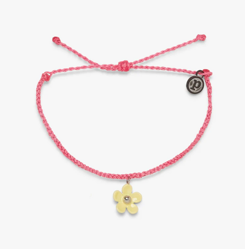 Solstice Enamel Yellow Flower Charm Bracelet