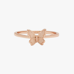Butterfly In Flight Ring, Rose Gold