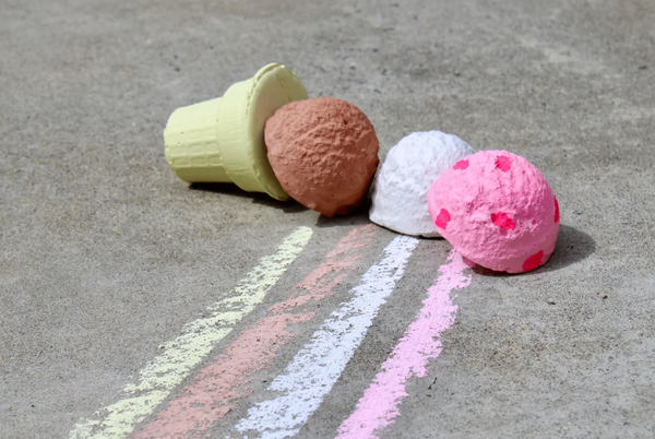 Neapolitan Ice Cream Sidewalk Chalk