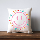 Greek Smiley Face Pillow