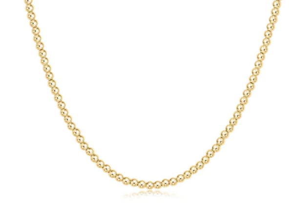 15" Choker Classic Gold 3mm Bead