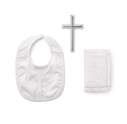 Boys Bible, Cross, and Bib set