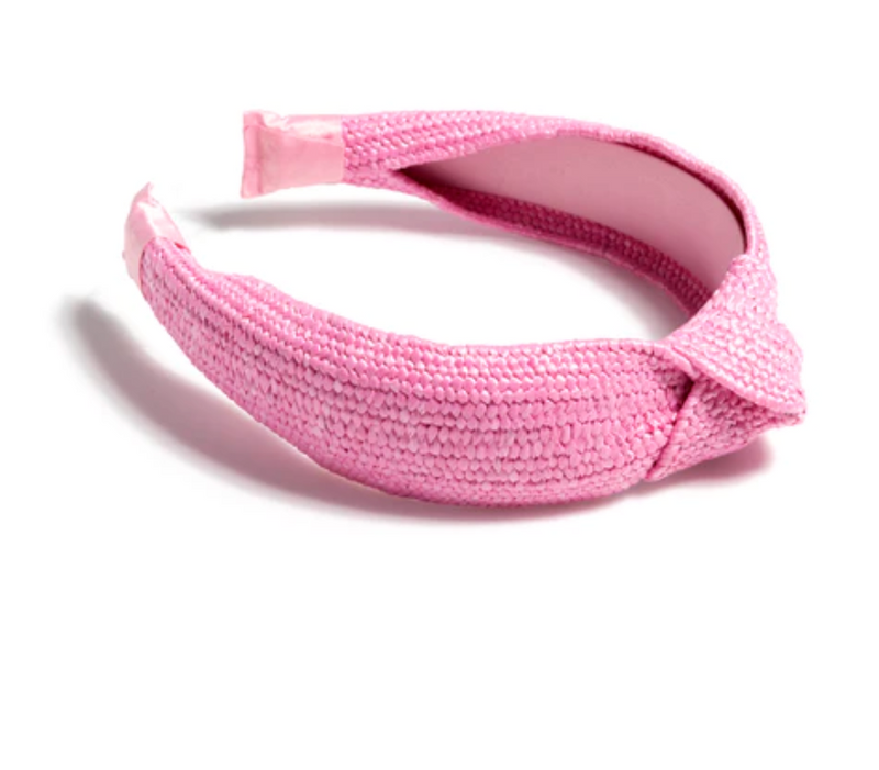 Knotted Woven Headband, Pink