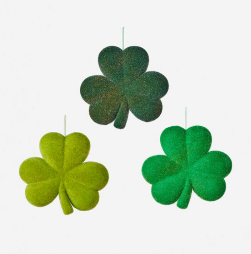 Small Flocked Shamrock