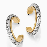 Venezia Gold & Silver Hoop Post Earrings