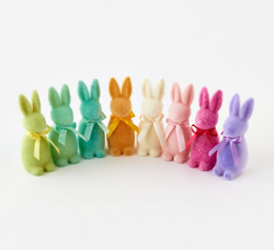 Flocked Pastel Stand Up Bunny, Small
