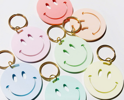 Acrylic Smiley Face Keychain