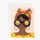 Scarf Birthday Girl Card
