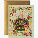 Floral Cake Birthday Card