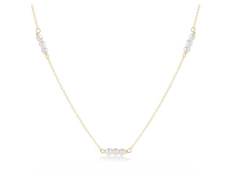 15" Choker Joy Simplicity Chain Gold, 3mm Pearl