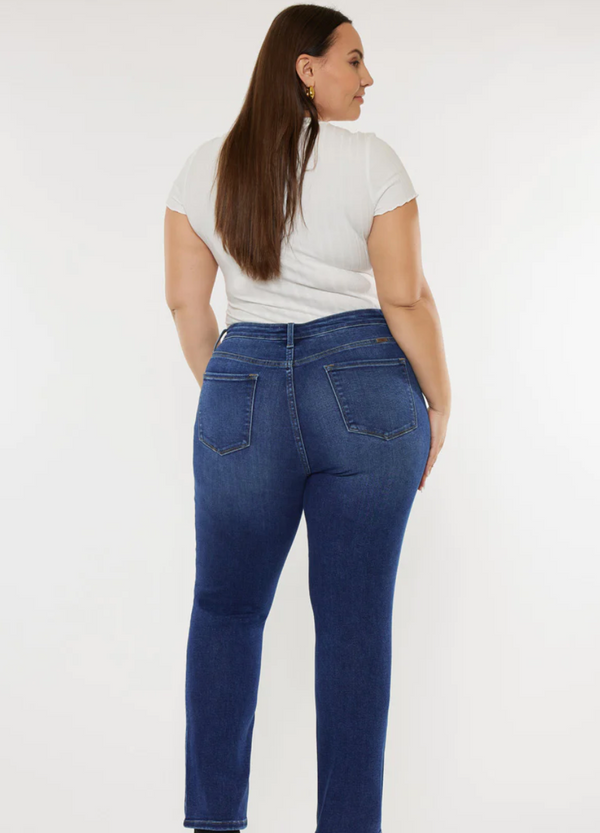 Alannah High Rise Slim Straight Jeans, Curvy
